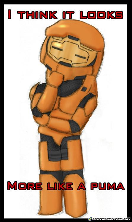 I think it looks Puma RvB___Grif_Doujin_Preview_by_Mig_kun