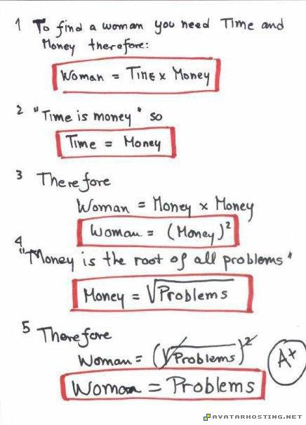 woman equals problems woman