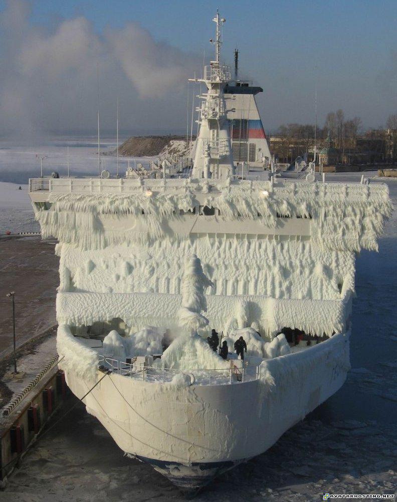 frozen ship ice