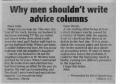 Jokes/Fun car repair advice why men should not write an advice column